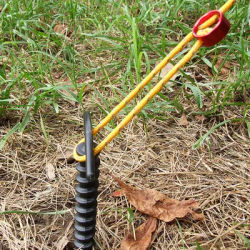 10pcs/Pack Outdoor Camping Peg Ground Nails Screw Anchor Stakes Hiking Tent Pins