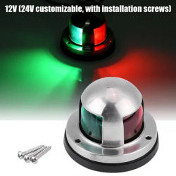 Feu de Navigation pour bateau, bateau marin 12V en acier inoxydable rouge et vert, lampe de signalisation de Navigation LED, accessoire de Yacht