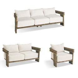 Carena Tailored Furniture Covers - Loveseat, Sand - Frontgate