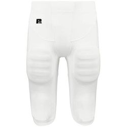 Russell Athletic R26XPW Youth Beltless Football Pant in White size XS | Nylon/Spandex Blend