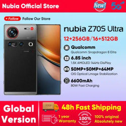 Nubia Z70S Ultra Global Version Snapdragon 8 Elite 6.85’’ 1.5K 144Hz AMOLED 64MP 6600mAh 80W Nebula AIOS 1.5 based on Android 15
