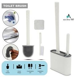 TEMU Upgraded Bathroom Silicone Bristles Toilet Brush Creative Cleaning Holder Set Uk