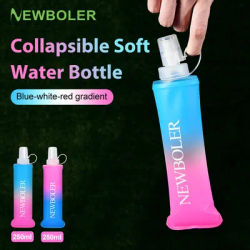 250ml TPU Outdoor Sport Bottle Folding Soft Flask Drink Water Bottle for Running Camping Hiking Bicycle Fitness Water Bag