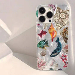 Ocean Elements Personalized Pattern Soft Phone Case For iPhone 16 Pro Max 16E 14 12 13 11 15 PRO