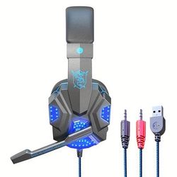 TEMU Sy-830mv Wired Desktop Gaming Headset With Glowing Over-ear Design