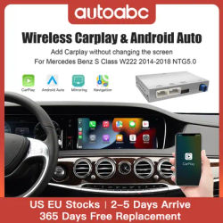 AUTOABC Wireless CarPlay Android Auto For Mercedes Benz S Class W222 2014-2018 NTG5.0 with Mirror Link AirPlay CarPlay Functions