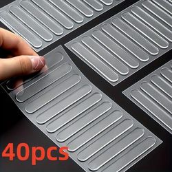 TEMU 40pcs Clear Silicone Cabinet Door Bumpers - Self-adhesive Rubber Stoppers For Noise Reduction, Scratch Prevention & Protection