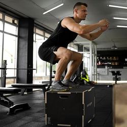 TEMU 3-in-1 Wooden Box, Anti-slip Plyometric Jump Platform, Exercise Box With Handle For Home Gym, Workout Training, 51/61/76cm