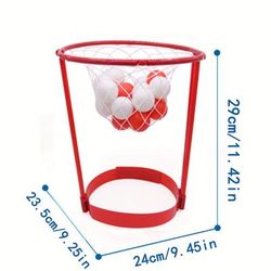 TEMU Headband Basketball Party Game Set, Adjustable Hoop Headbands + 20 Random Color Balls, Two-person Competition/carnival Games, Indoor/ Props For Outdoor Gatherings