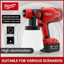 Milwaukee pistolet de pulvérisation électrique 800ML pulvérisateur de peinture sans fil outils haute