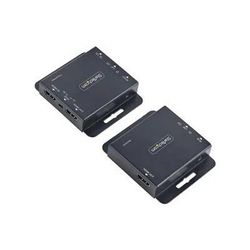StarTech.com 4K HDMI Extender over CAT6/CAT5 Ethernet Cable, 4K 30Hz or 1080p 60Hz Video Extender, HDMI over Ethernet Cable, HDMI Transmitter and Receiver Kit, IR Remote Control