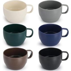 TEMU 6-pack Coffee Cups, 12oz Durable Lightweight Pp Cups For Home, Outdoor, Picnic, Camping, Creative Birthday Gift