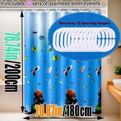 TEMU Shower Curtain Bathroom Partition Curtain Peva Material Easy To Clean Quick Dry Suitable For Home And Hotel Use With Hanging Rings Full Of Draping Options In Sizes