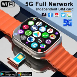 2025 New 5G SIM Card Smart Watch DT Watch Ultra 3 Wifi GPS HD Dual Cameras Video Call Recording Google Play SmartWatch Men Women