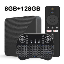 T8 Android 14 TV BOX Allwinner H313 Dual Wifi 32G64G Quad Core Cortex A53 Support 8K 4K HDR10+ BT Voice Media Player Set Top Box