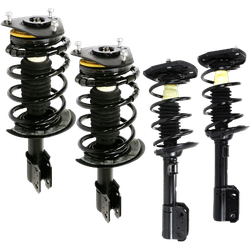 JC Whitney Shock Absorber & Strut Assembly Black Fully Loaded Strut, Front Rear, Driver Passenger Side, SET-JB280501-4-D