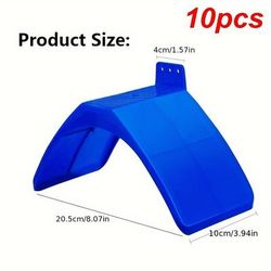 TEMU 10pcs Durable Plastic Bird Perches - Blue Rest Stands With Drainage Holes For Habitat Accessories, Bird Supplies And Accessories, Resting Spots, Sleek Perch Design, Perch