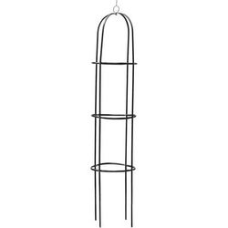 TEMU Divchi Steel Garden Obelisk Climbing Plant Support 1.9m Black Cylindrical Weather-proof (climbing Plant Not Included)