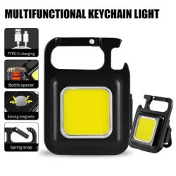 Mini LED Light Flashlight Keychain Multifunctional Portable COB Camping Lamps USB Charging Work Lights Fishing Hiking Lanterna