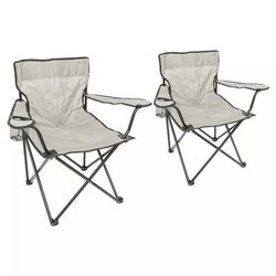 TEMU Folding Camping Chair Outdoor Portable Garden Folding Camp Chair With Cup Holder, Comfortable Beach Chair For Camping, Fishing, Parties, Barbecue