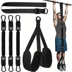 TEMU Heavy Duty Pull Up Assistance Bands With Adjustable Resistance, Fabric Feet & Knee Rest - Orange, Patented Design For Strength Training, Fitness Levels, Fitness Accessory | Construction