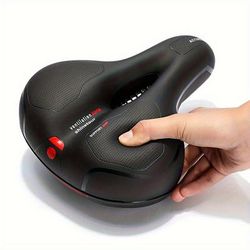 TEMU Bicycle Seat Cushion, Thickened And Widened, Comfortable And Soft, Suitable For Any Bike, Perfect Gift For Riding Enthusiasts, Sizes.