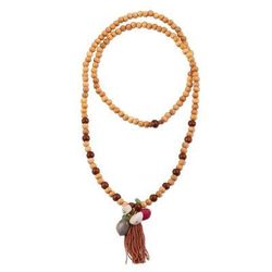 Delhi Diversity,'Artisan Crafted Beaded Wood and Quartz Necklace'