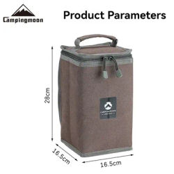 CAMPINGMOON Foldable Canvas Storage Bag, One Handed Bag, Gas Lamp Packaging, Gas Cylinder Canvas Bag, T-9-BC