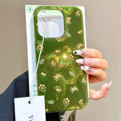 Coque de téléphone à petit motif imprimé vert, étui antichoc pour Samsung S21 S22 S23 S24 S25 Ultra Plus A33 A34 A54 A53 A56 A26 A55 A35