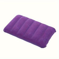 "TEMU Portable Inflatable Pillow 18.5x11.8" - Easy , Snap Closure, Foldable Design For Travel & Home Use"