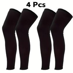 TEMU 2/4pcs Unisex Summer Leg Sleeves, Cooling, Breathable, Outdoor Running Leg Sleeves, Comfortable, Breathable, Lightweight, Flexibl