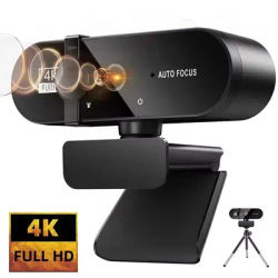 4K Webcam 1080P Mini Camera 2K Full HD Webcam with Microphone 30fps USB Web Cam for Auto Focus PC Laptop Video Shooting Camera