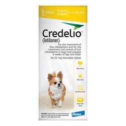 Credelio Per Cani Da 4.4 A 06 Lbs (56.25 Mg) Giallo 6 Dosi