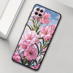 TEMU Pink Flowers Phone Case A10 A20 A20e A30 A40 A50 A70 A03s A04 A04e A05 A21s A05s A31 A41 A51 A71 A72 A73 5g Cover Shell