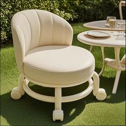 TEMU Outdoor Leisure Stool, Camping Stool With Wheels, Rolling Stool, Indoor And Outdoor Use