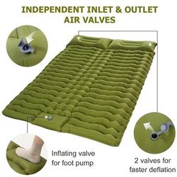 TEMU Inflatable Sleeping Pad With Pillow For Camping, Hiking Outdoor Double Travel Bed Air Mattress