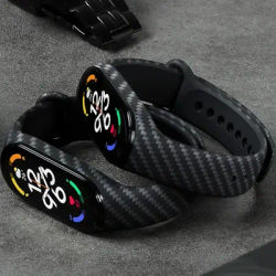 Bracelet en fibre de carbone pour Xiaomi Mi Band 7 nfc bracelet smartwatch bracelets de montre bracelet en silicone correa Mi Band 6 4 5 3 accessoires