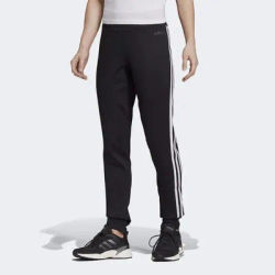 Adidas Men's Black Track Pants, 3 - Stripe Design, Elastic Waist, for Sports & Daily