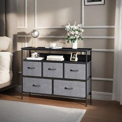 TEMU 5-drawer Fabric Storage Cabinet, Tv Stand, 100x30x80cm Tv Cabinet, Mdf Panels, With 5 Fabric Drawers, Suitable For Bedroom, Living Room, Tv Stand