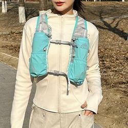 Gilet da corsa Pacchetto d'acqua Gilet di idratazione Manicotti Impermeabile Asciugatura Rapida Leggero Nylon per Maratona Escursionismo Jogging