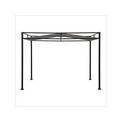 Sunjoy Group 10 x 10 Metal Pergola with Black Sling Fabric Canopy