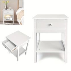 TEMU 2 Tier Side Table 40x38x60cm - Nightstand End Table Chest Of Drawersfor Home Bedroom Living Room Easy Hallway