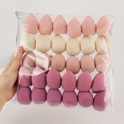 TEMU 30pcs Makeup Sponge Set, Dual-use Dry And Wet Beauty Blending Sponges For Liquid Bb Cream Foundation, Makeup Sponge Tools