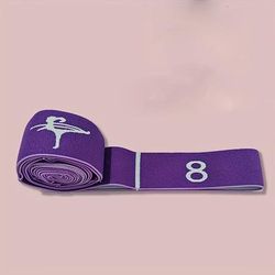 TEMU Strap With 8-loop Number Pattern Physical Relax Resistance Band Leg Stretching Strap Suitable For Physiotherapy Dance Yoga Pilates Exercise Elastic Pull-up Bands For Women And Men