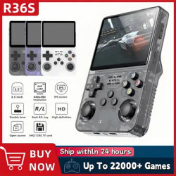 Retro R36S Handheld Video Game Console 3.5 Inch IPS Screen 128GB Preloaded Games Portable Pocket Player with Linux System