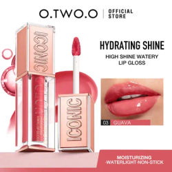 O.TWO.O Lip Gloss Lip Tint Glow Lightweight Hydrating Moisturizing Non-Sticky Long Lasting Plump Red High-shine Lip Glaze Makeup