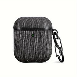 TEMU Stylish And Minimalist Fabric-patterned Wireless Earphone Protective Case Made Of Tpu, Shockproof, In Sizes And Colors, Compatible With For Airpods 1/2/3/4/pro/pro 2 Generations.
