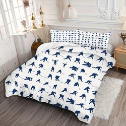TEMU 2/3pcs Set, Dynamic Sports, Ice Action , Sports-themed Bedding Set, Quilt Cover Set, Zipper Design, Machine Washable 1 Quilt Cover +1/2 Pillowcase, No Filling