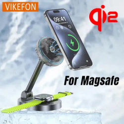 Qi2 refroidissement par glace 3 en 1 chargeur sans fil magnétique pour Magsafe iPhone 16 15 14 13 12 Apple Watch 9 8 7 AirPods Pro2 charge rapide
