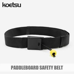 TEMU Koetsu Durable Nylon Paddleboard Safety Belt -release & Drawstring - Fit, Black, For Surfboards & Inflatable Paddles, Surfing Accessories
